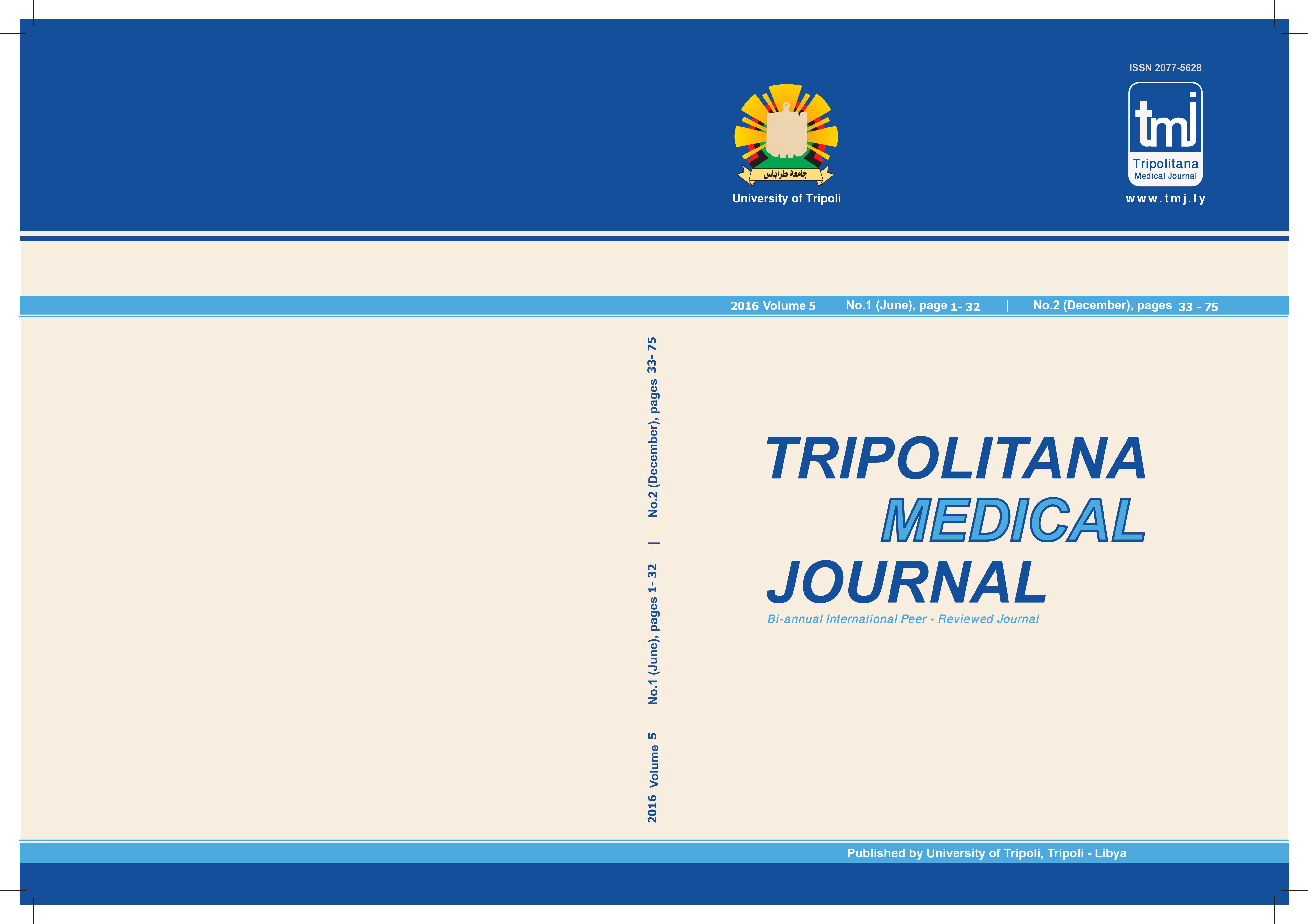 					View Vol. 5 No. 2 (2016): Tripolitana Medical Journal
				
