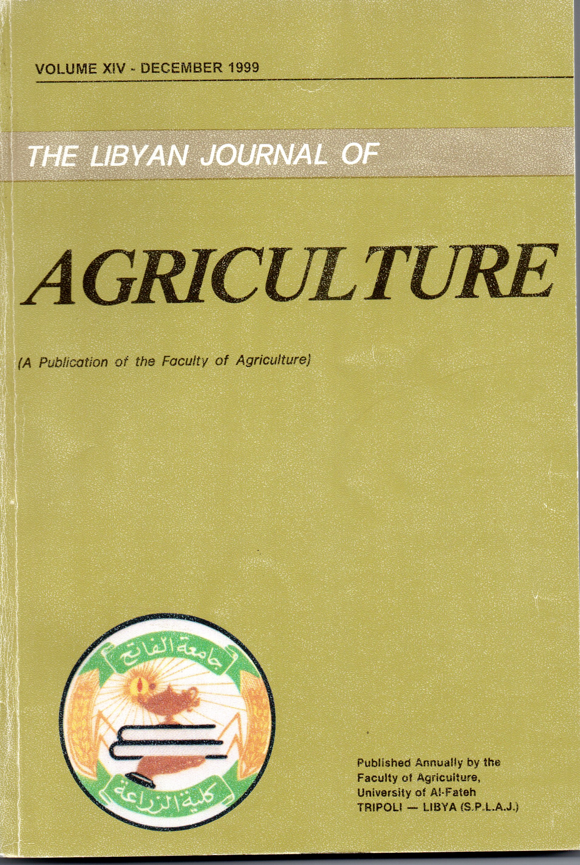 					View Vol. 14 No. 1 (1999): The Libyan Journal of Agriculture
				